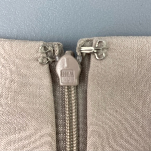 Calvin Klein tan a-line dress with black & white striped detail wms sz 4 - Picture 6 of 10